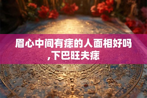 眉心中间有痣的人面相好吗,下巴旺夫痣