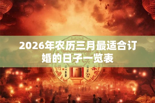 2026年农历三月最适合订婚的日子一览表