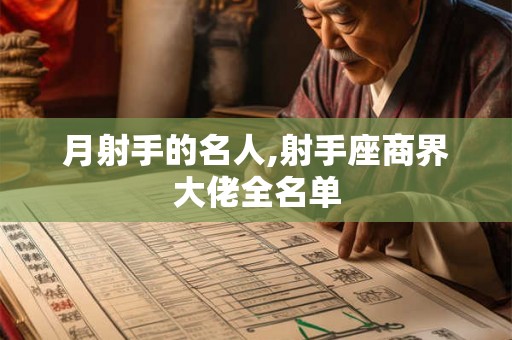月射手的名人,射手座商界大佬全名单