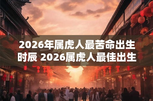 2026年属虎人最苦命出生时辰 2026属虎人最佳出生时辰