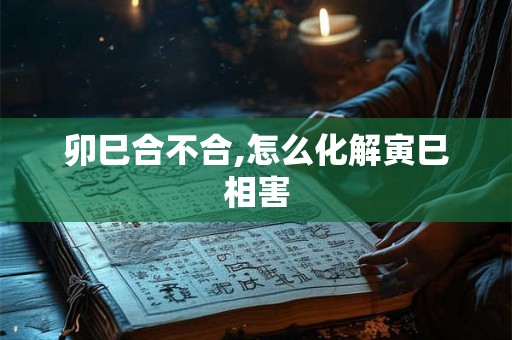 卯巳合不合,怎么化解寅巳相害