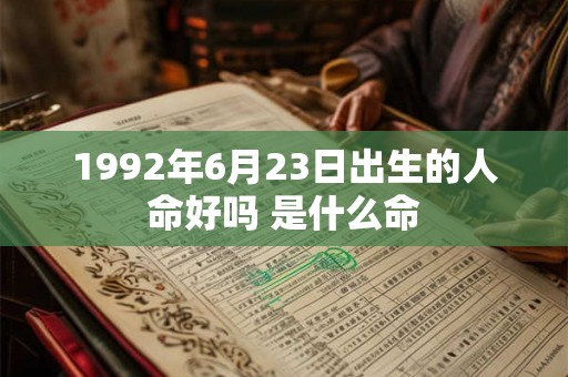 1992年6月23日出生的人命好吗 是什么命