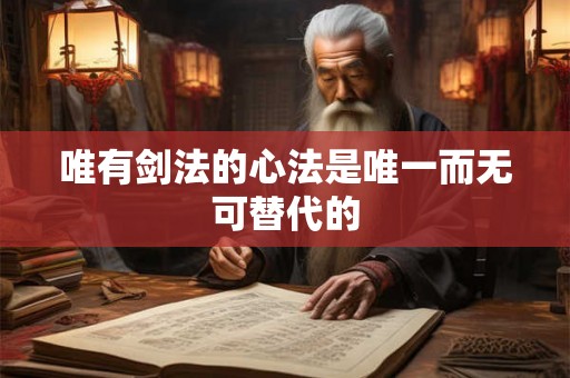 唯有剑法的心法是唯一而无可替代的