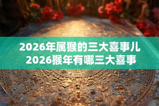 2026年属猴的三大喜事儿 2026猴年有哪三大喜事