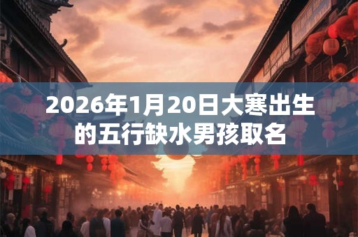 2026年1月20日大寒出生的五行缺水男孩取名