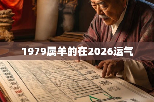 1979属羊的在2026运气 1979属羊的在2026运气