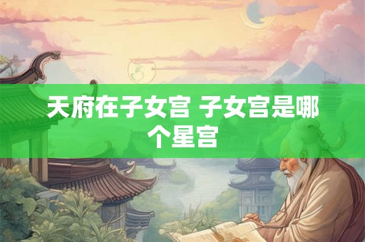 天府在子女宫 子女宫是哪个星宫