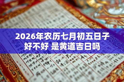 2026年农历七月初五日子好不好 是黄道吉日吗