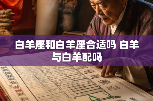 白羊座和白羊座合适吗 白羊与白羊配吗