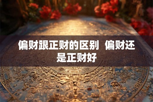 偏财跟正财的区别  偏财还是正财好
