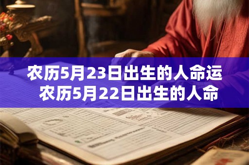 农历5月23日出生的人命运  农历5月22日出生的人命运