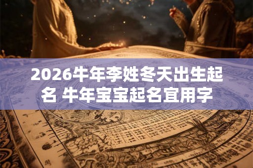 2026牛年李姓冬天出生起名 牛年宝宝起名宜用字