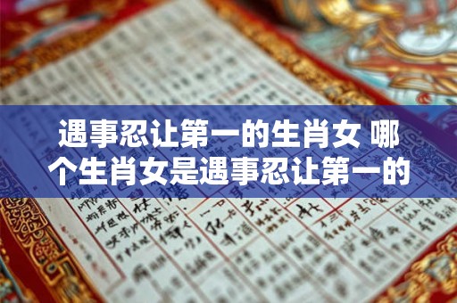 遇事忍让第一的生肖女 哪个生肖女是遇事忍让第一的 遇事忍让第一的生肖女 哪个生肖女是遇事忍让第一的