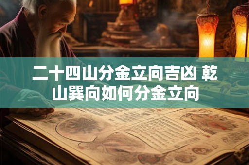 二十四山分金立向吉凶 乾山巽向如何分金立向