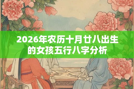 2026年农历十月廿八出生的女孩五行八字分析