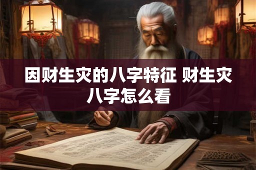 因财生灾的八字特征 财生灾八字怎么看