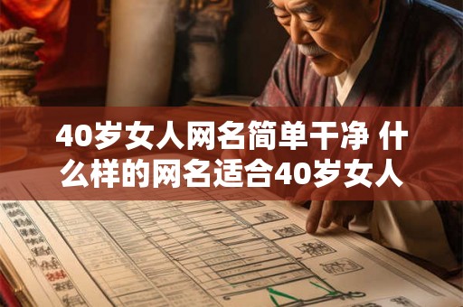 40岁女人网名简单干净 什么样的网名适合40岁女人 40岁女人网名简单干净 什么样的网名适合40岁女人