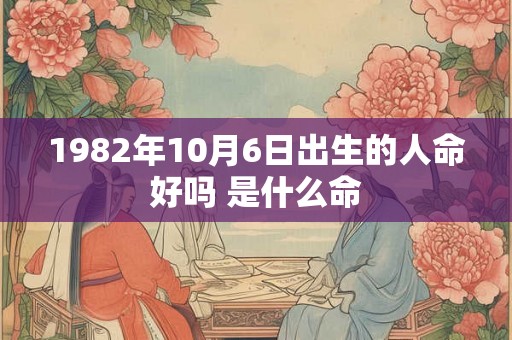 1982年10月6日出生的人命好吗 是什么命