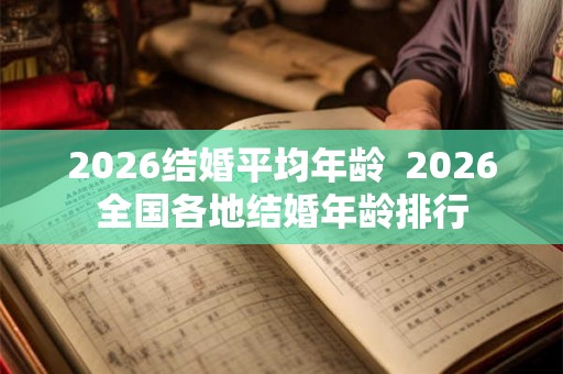 2026结婚平均年龄  2026全国各地结婚年龄排行