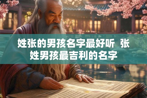 姓张的男孩名字最好听  张姓男孩最吉利的名字