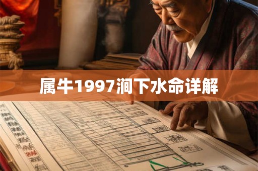 属牛1997涧下水命详解 属牛1997涧下水命详解