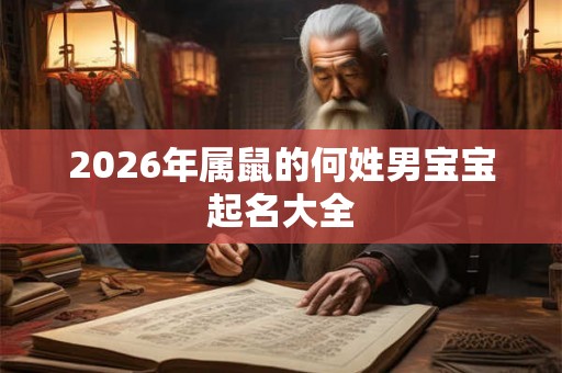 2026年属鼠的何姓男宝宝起名大全