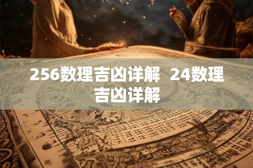 256数理吉凶详解  24数理吉凶详解