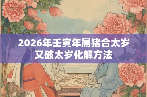 2026年壬寅年属猪合太岁又破太岁化解方法