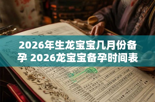 2026年生龙宝宝几月份备孕 2026龙宝宝备孕时间表 2026年生龙宝宝几月份备孕 2026龙宝宝备孕时间表