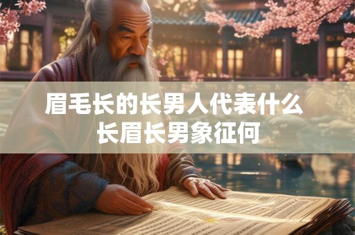 眉毛长的长男人代表什么 长眉长男象征何