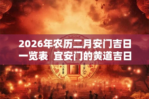 2026年农历二月安门吉日一览表  宜安门的黄道吉日