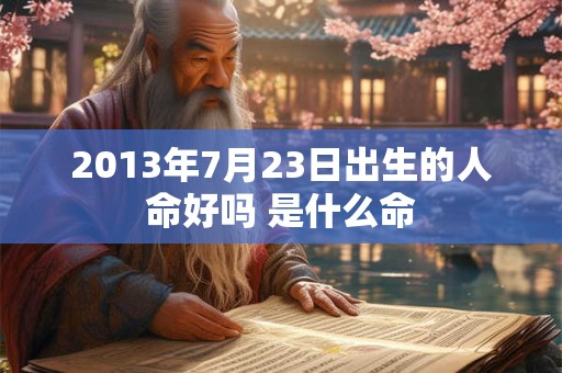 2013年7月23日出生的人命好吗 是什么命