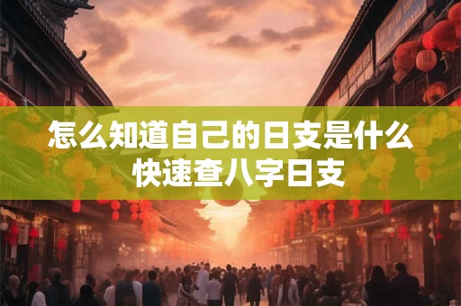 怎么知道自己的日支是什么  快速查八字日支