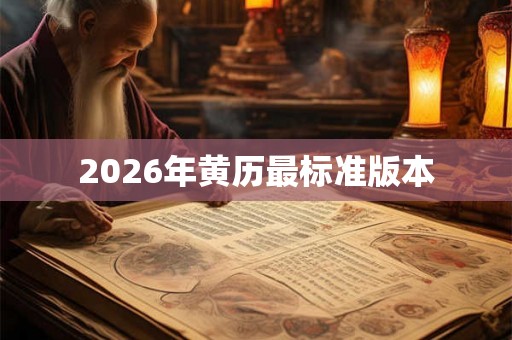 2026年黄历最标准版本