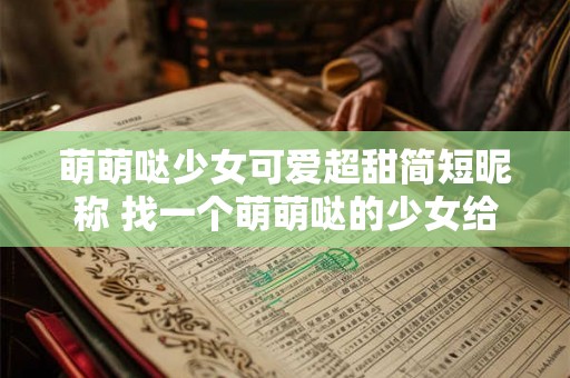 萌萌哒少女可爱超甜简短昵称 找一个萌萌哒的少女给她起一个可爱超甜的简短昵称你会选择什么