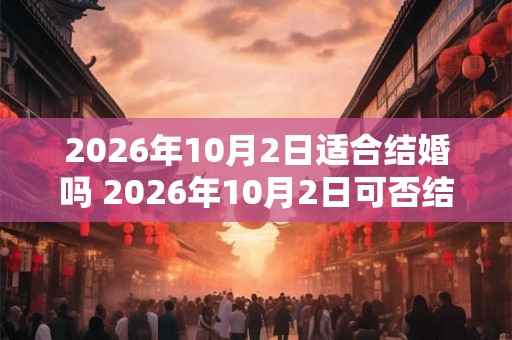 2026年10月2日适合结婚吗 2026年10月2日可否结婚