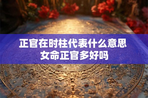 正官在时柱代表什么意思 女命正官多好吗