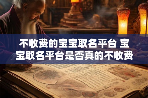 不收费的宝宝取名平台 宝宝取名平台是否真的不收费