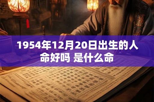 1954年12月20日出生的人命好吗 是什么命 1954年12月20日出生的人命好吗 是什么命