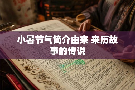 小暑节气简介由来 来历故事的传说