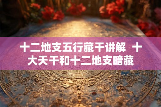十二地支五行藏干讲解  十大天干和十二地支暗藏