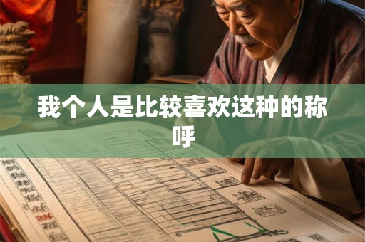 我个人是比较喜欢这种的称呼