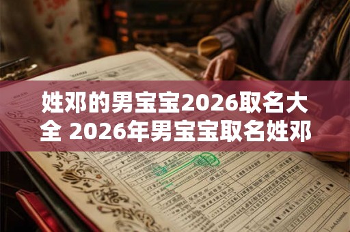 姓邓的男宝宝2026取名大全 2026年男宝宝取名姓邓有哪些好名字 姓邓的男宝宝2026取名大全 2026年男宝宝取名姓邓有哪些好名字