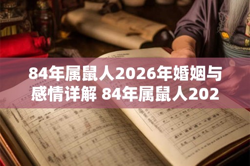 84年属鼠人2026年婚姻与感情详解 84年属鼠人2026年适合生孩子吗 84年属鼠人2026年婚姻与感情详解 84年属鼠人2026年适合生孩子吗