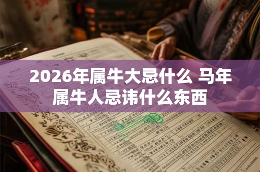 2026年属牛大忌什么 马年属牛人忌讳什么东西 2026年属牛大忌什么 马年属牛人忌讳什么东西