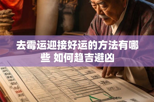 去霉运迎接好运的方法有哪些 如何趋吉避凶
