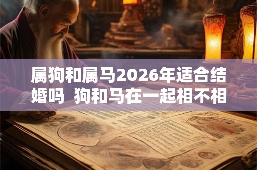 属狗和属马2026年适合结婚吗 狗和马在一起相不相配 属狗和属马2026年适合结婚吗 狗和马在一起相不相配