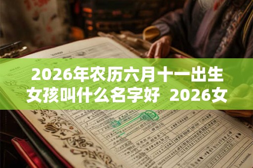 2026年农历六月十一出生女孩叫什么名字好  2026女孩最佳取名