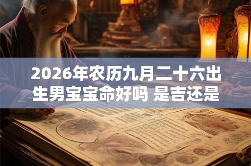 2026年农历九月二十六出生男宝宝命好吗 是吉还是凶