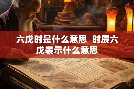 六戊时是什么意思  时辰六戊表示什么意思